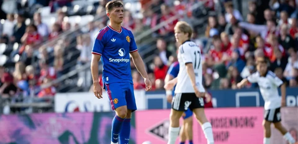 Manchester United player on the pitch during match