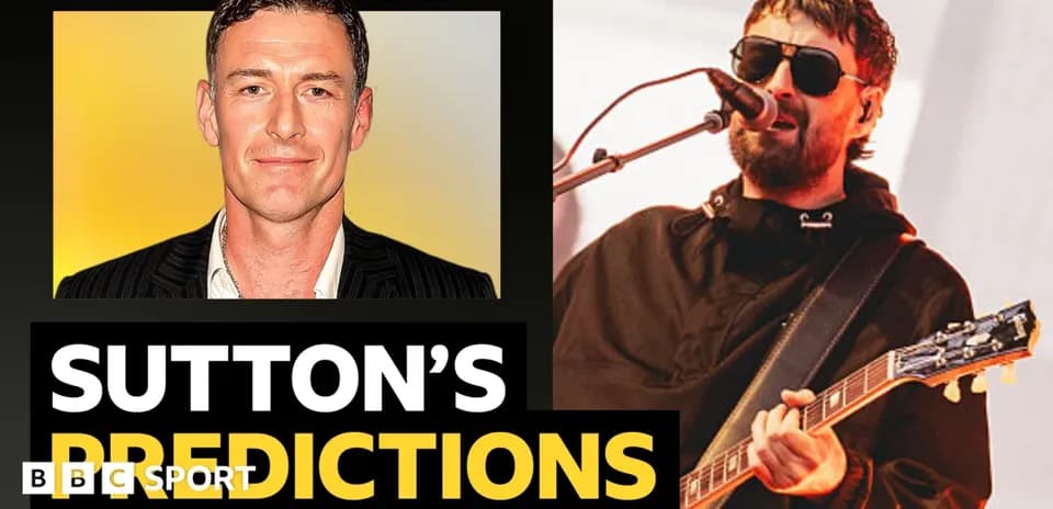 Sutton's predictions with musician and presenter images