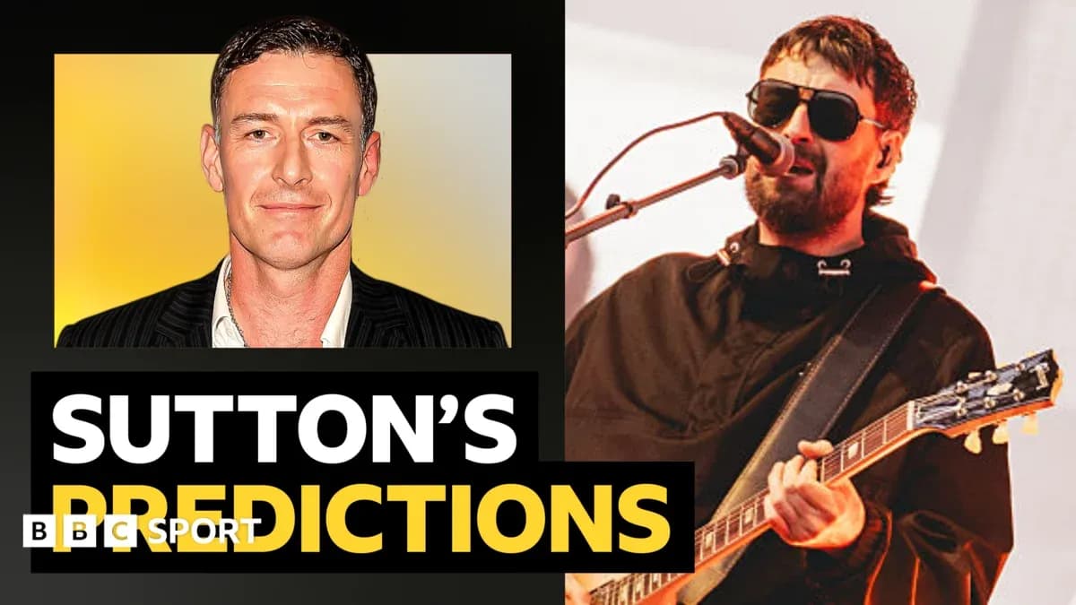Sutton's predictions with musician and presenter images