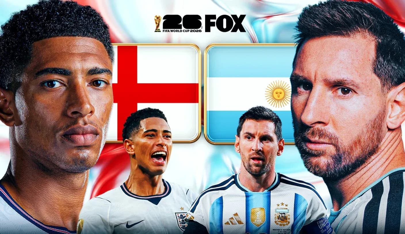 Englaniya va Argentina futbol jamoalari o'yinchilari