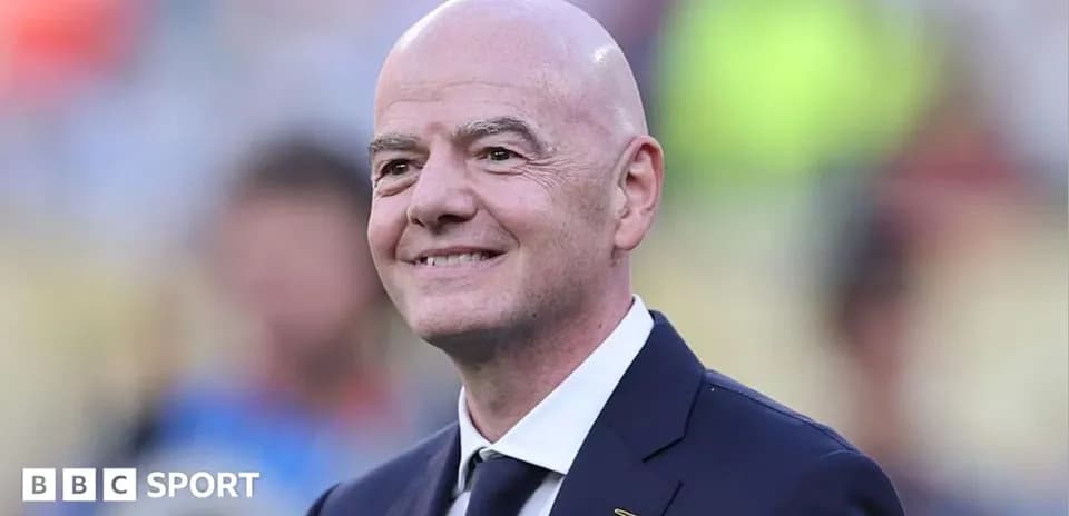 FIFA president smiling at an event