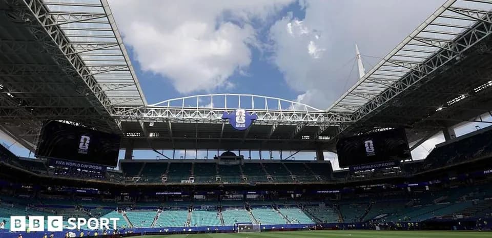 Stadium interior with FIFA World Cup 2026 banner