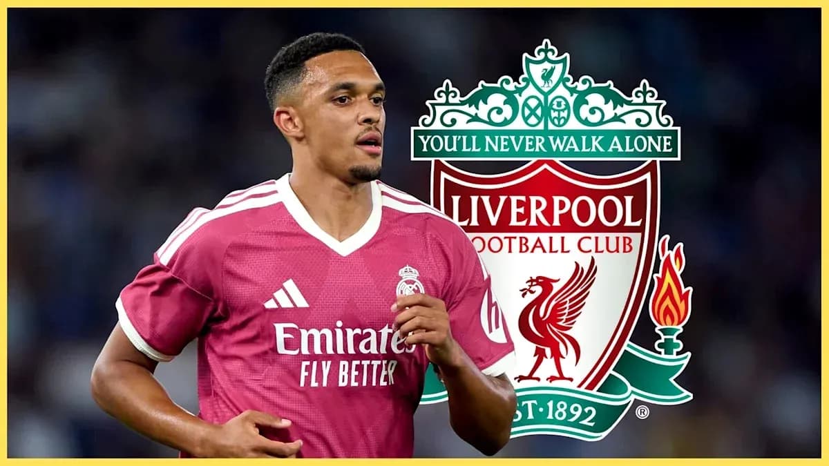 Futbolchi maydonda harakatda, Liverpool logosi bilan