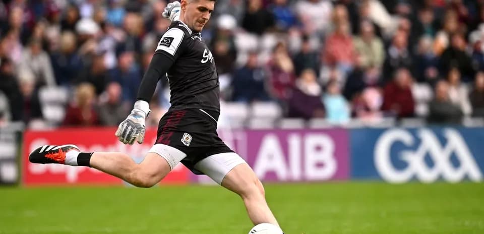 Goalkeeper kicking the ball during a match