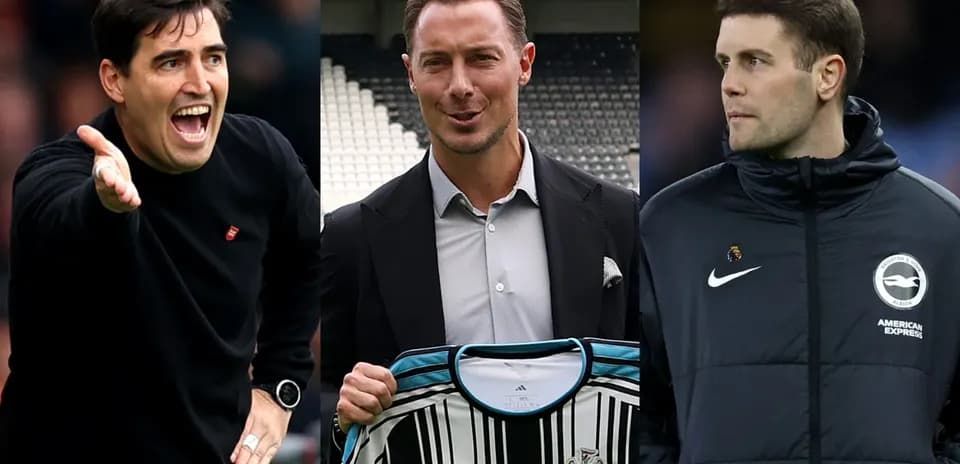 Three football coaches posing for the camera