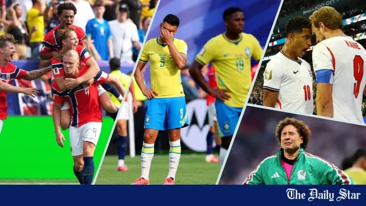Collage of football moments from various matches