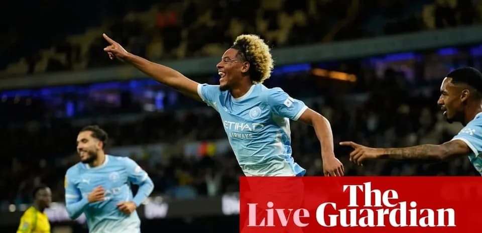 Manchester City player celebrating a goal