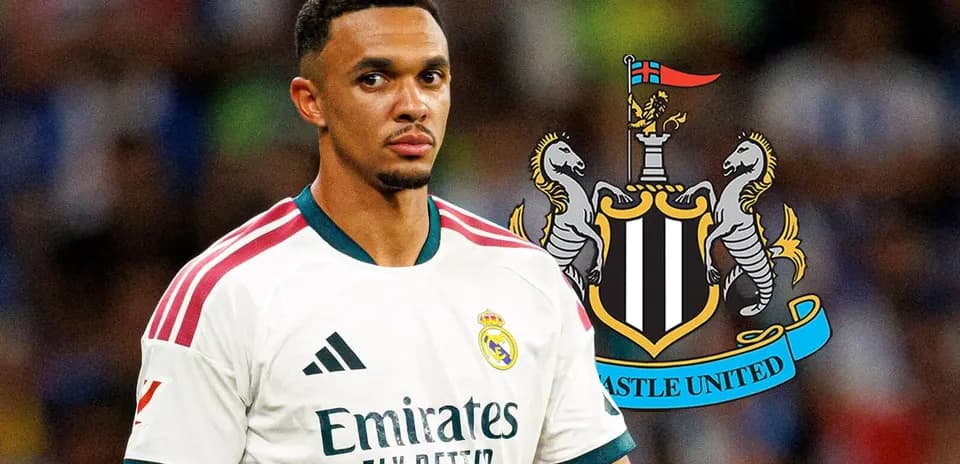 Futbolchi Real Madrid formasida, Newcastle United ramzi orqasida