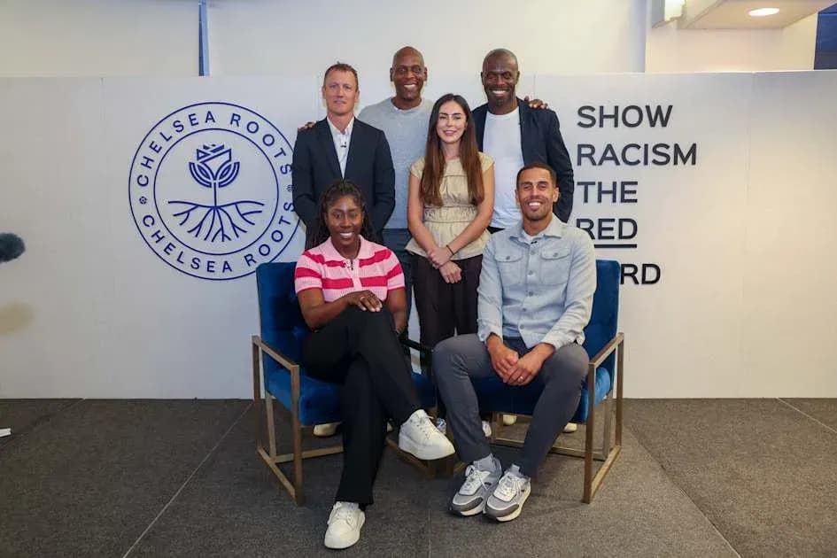 Group promoting anti-racism initiative at event