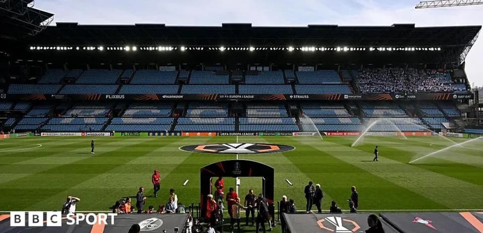 Stadium preparing for UEFA Europa League match