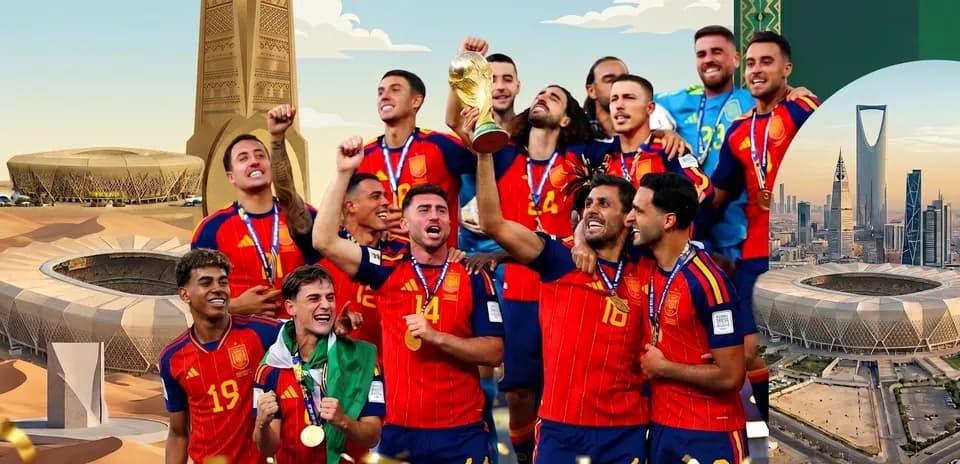Ispaniya futbol jamoasi, Jahon kubogini ko'tarib turibdi