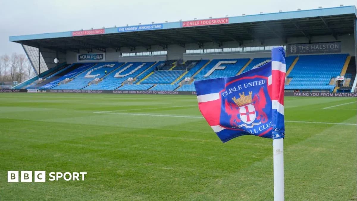 Carlisle United corner flag at stadium