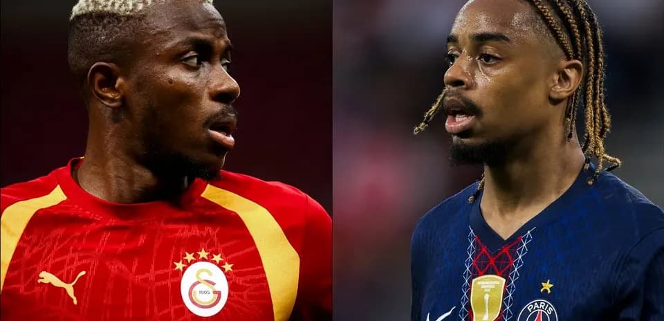 Ikkita futbolchi o'zaro qarama-qarshi tomonda
