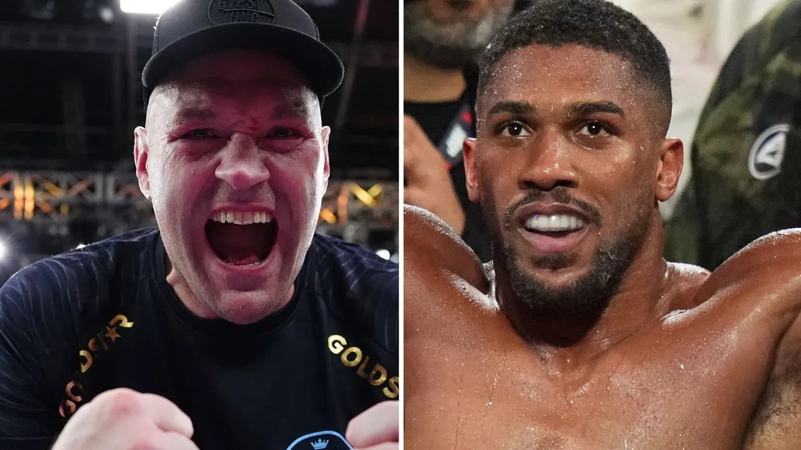 Tyson Fury and Anthony Joshua after their matches