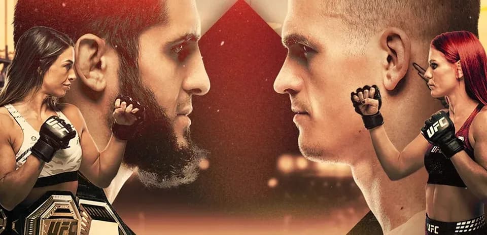 UFC fighters facing off before the match