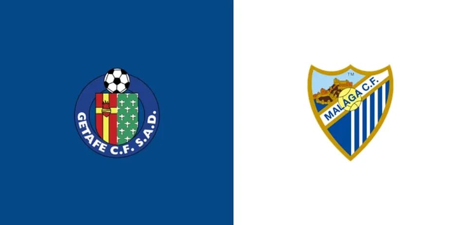 Logos of Getafe CF and Malaga CF