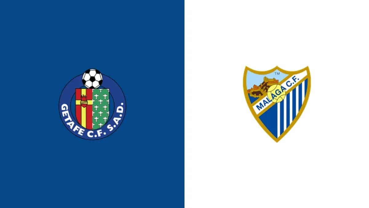 Logos of Getafe CF and Malaga CF