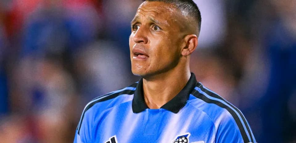 Referee in blue uniform during soccer match