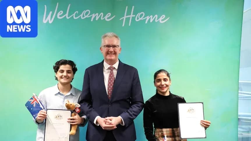 Three people celebrating citizenship ceremony with certificates