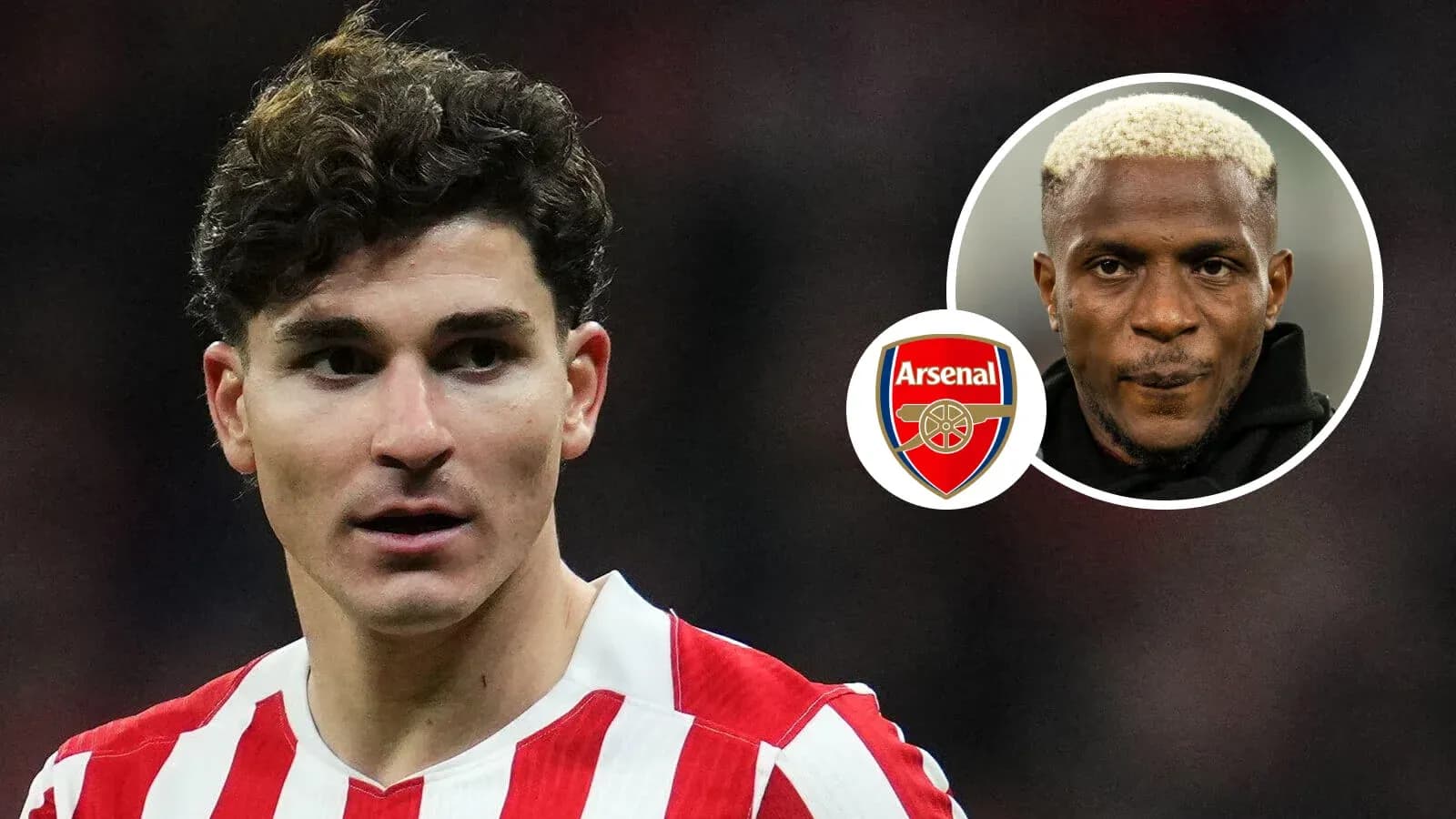 Futbolchi Arsenal emblemasi bilan birga suratda Futbolchi Arsenal emblemasi bilan birga suratda