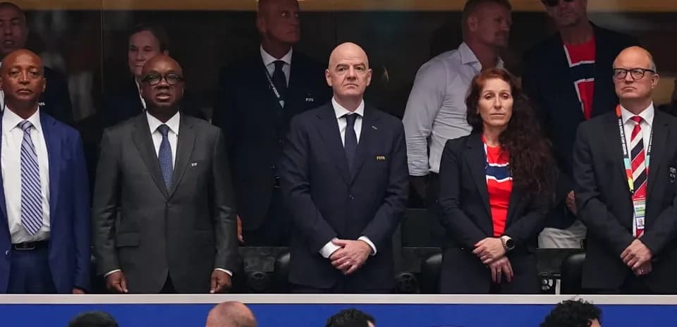 Officials watching the match from VIP box