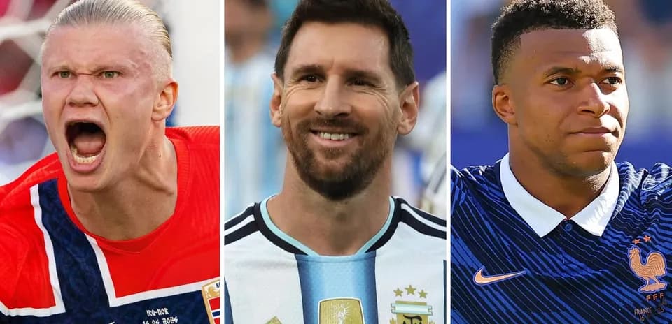 Three famous football players posing together