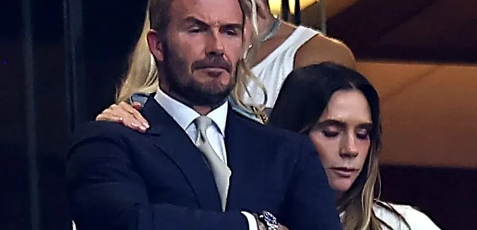 David Beckham and Victoria Beckham at an event