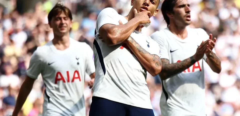 Tottenham players celebrating after a goal