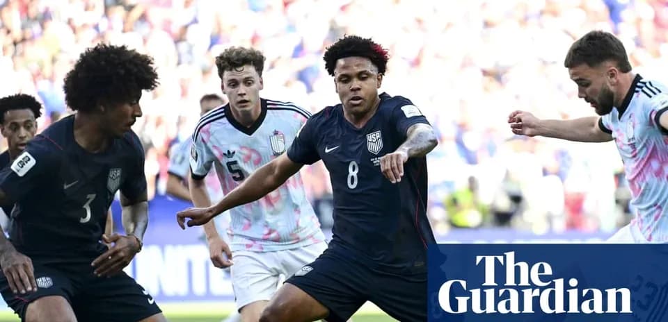 US players competing for the ball during match