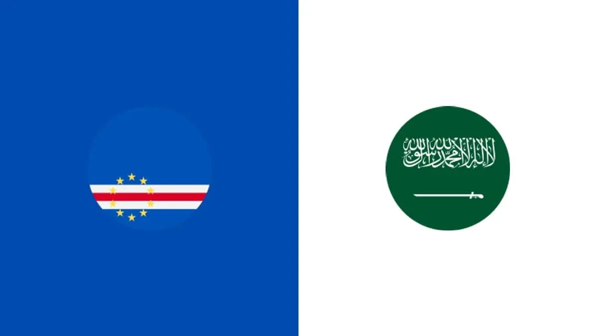 Flag of Cape Verde and flag of Saudi Arabia