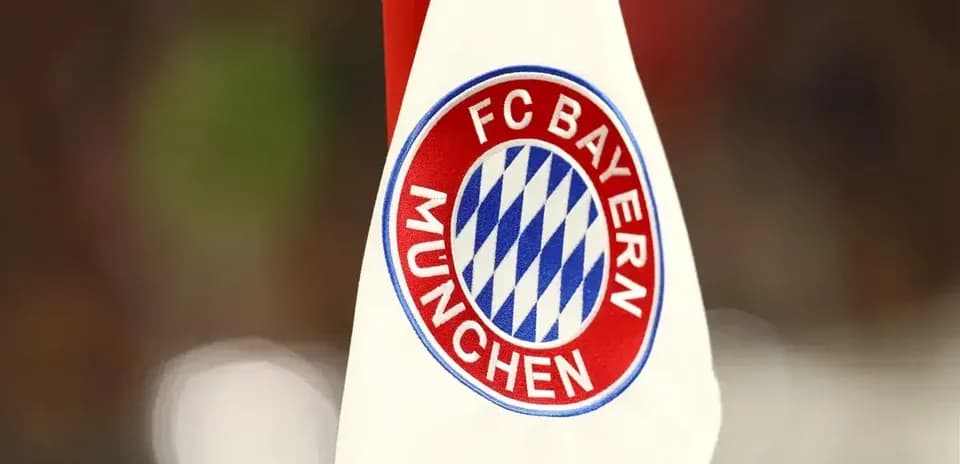 FC Bayern München logo on a flag