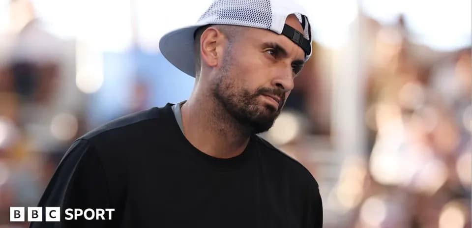 Tennis player wearing cap during match break
