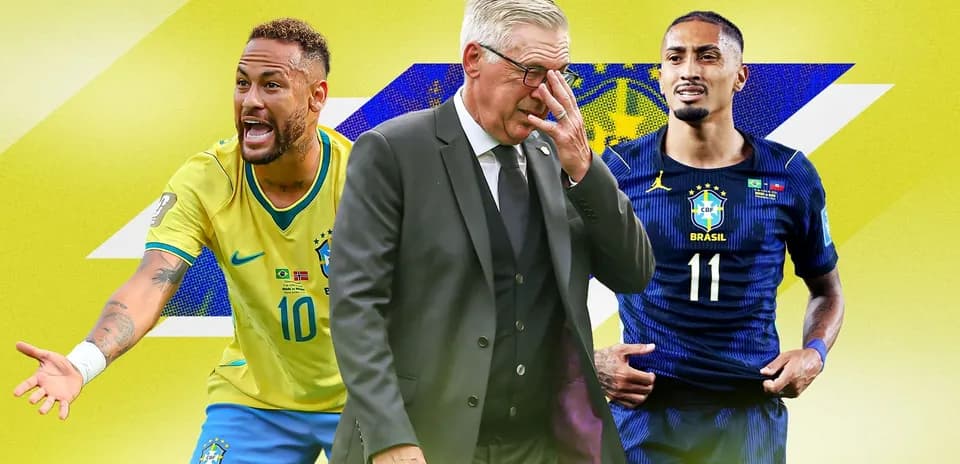 Neymar and Brazil coach during match preparation