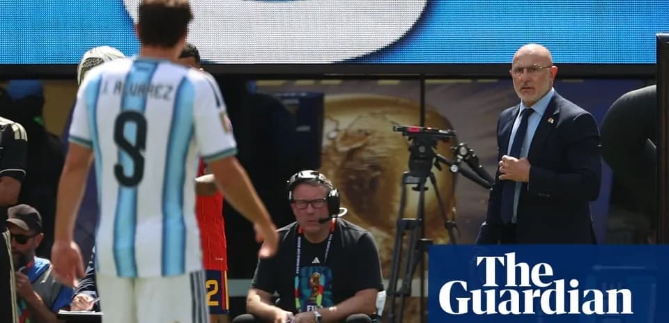 Argentina player being substituted during a match