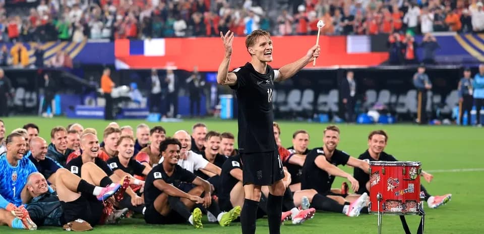 Player celebrating with teammates after a match