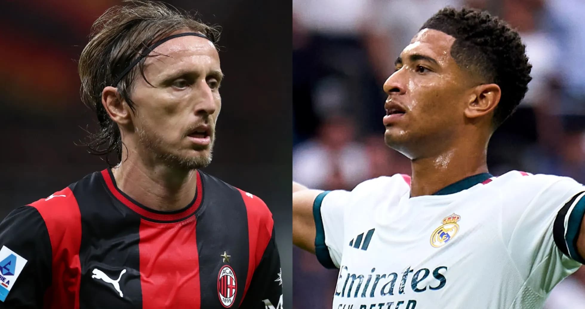 Two football players from AC Milan and Real Madrid