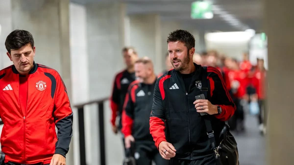 Manchester United team entering the stadium corridor Manchester United team entering the stadium corridor
