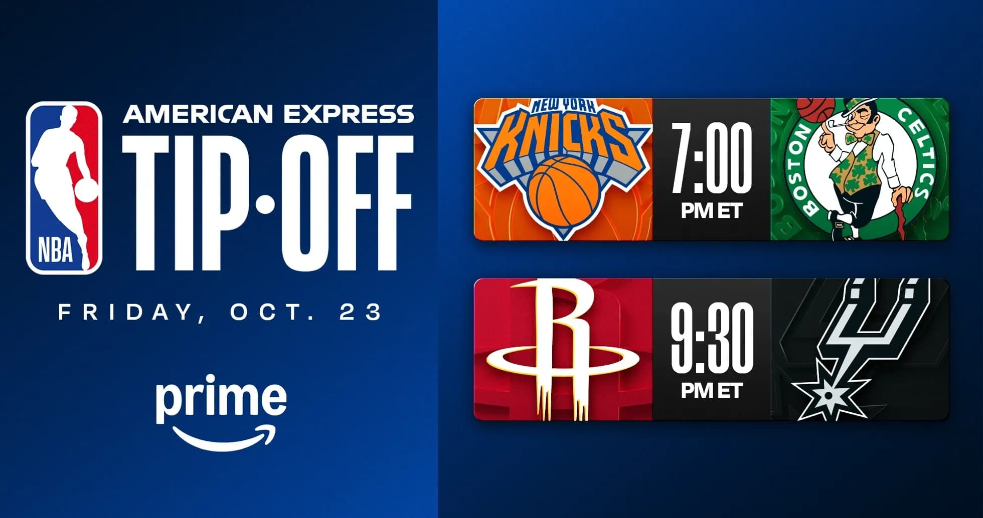 NBA tip-off schedule for October 23 games NBA tip-off schedule for October 23 games