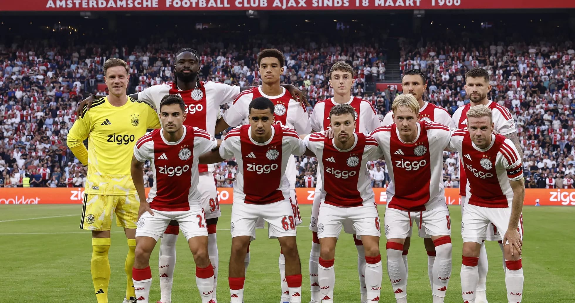 Ajax football team posing for a group photo Ajax football team posing for a group photo