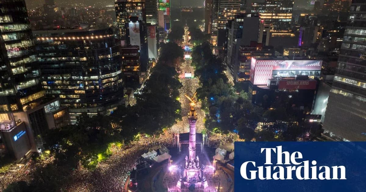 Crowd gathered at night in urban setting Crowd gathered at night in urban setting