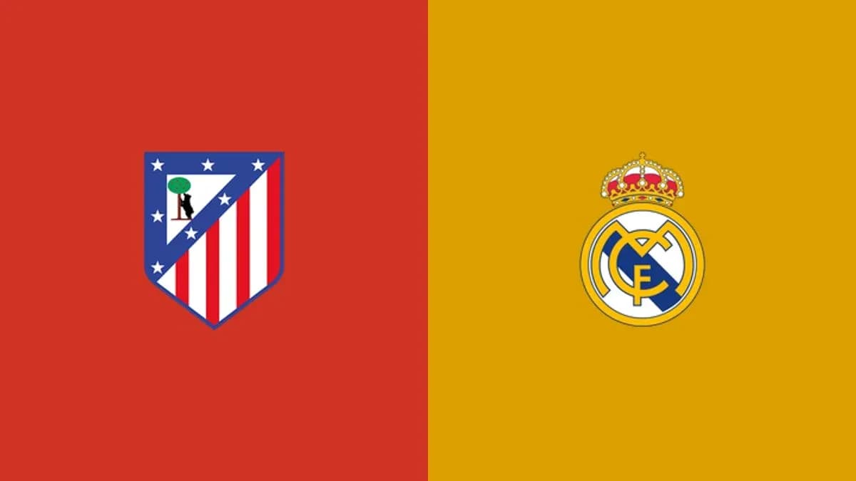 Atletiko Madrid va Real Madrid logotiplari Atletiko Madrid va Real Madrid logotiplari