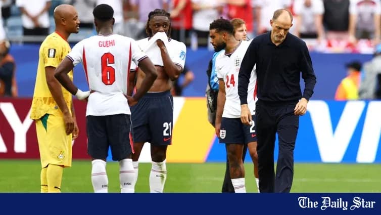 England players discussing tactics during a match England players discussing tactics during a match