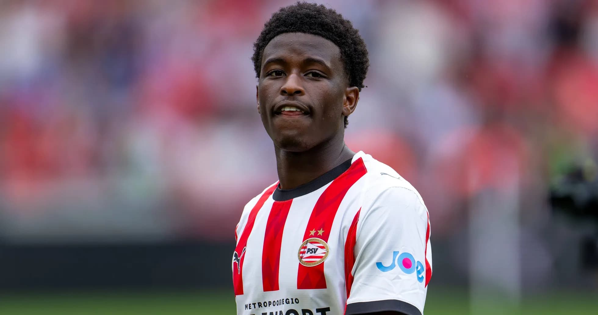 PSV player in home kit during match warm-up PSV player in home kit during match warm-up