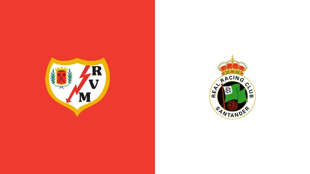 Logotiplar: Rayo Vallecano va Real Racing Club Logotiplar: Rayo Vallecano va Real Racing Club
