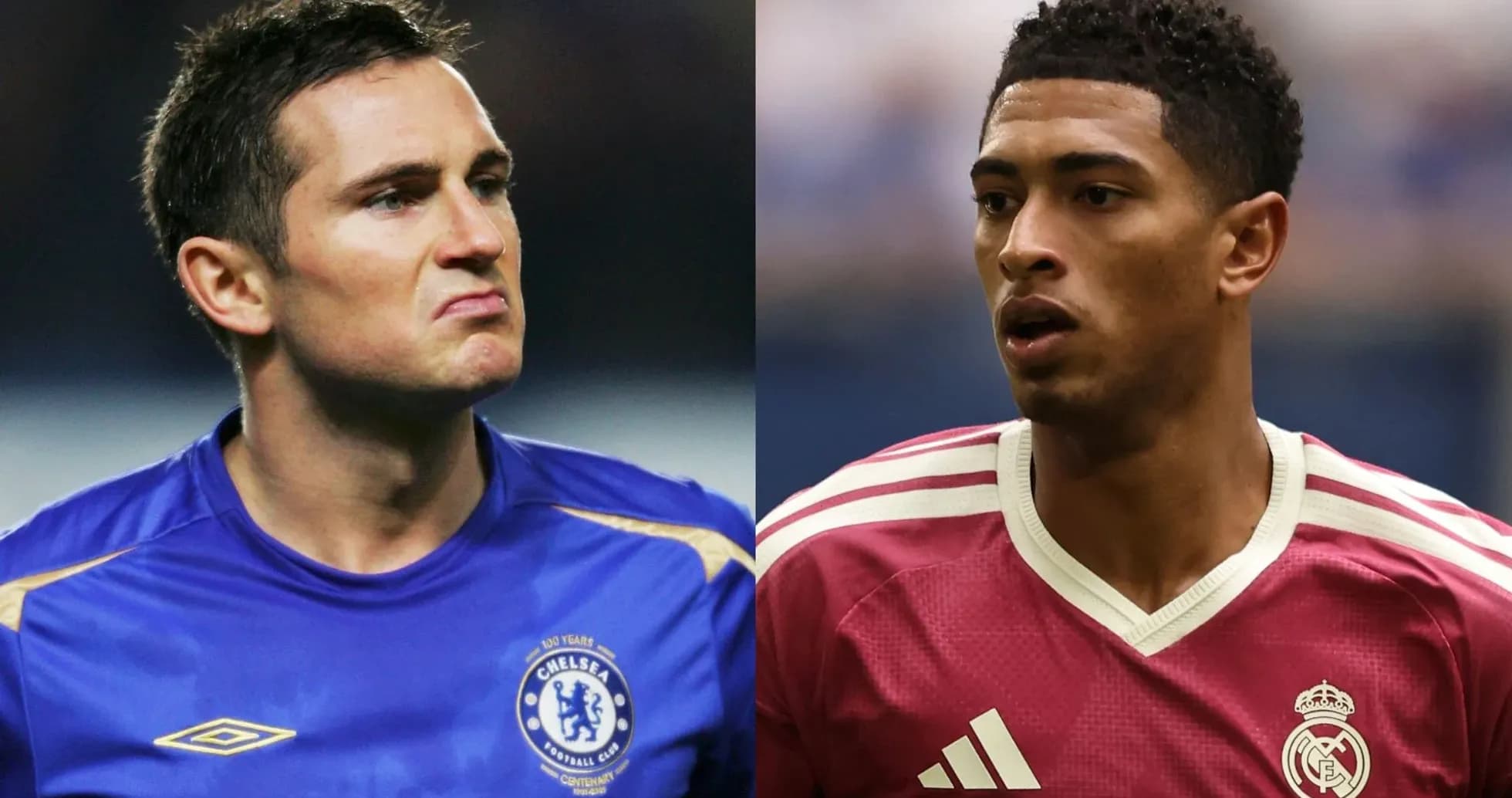 Frank Lampard and Eduardo Camavinga in team jerseys Frank Lampard and Eduardo Camavinga in team jerseys