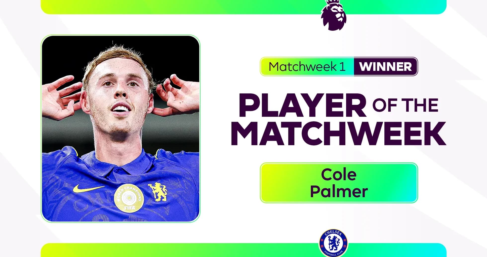 Cole Palmer awarded Player of the Matchweek Cole Palmer awarded Player of the Matchweek