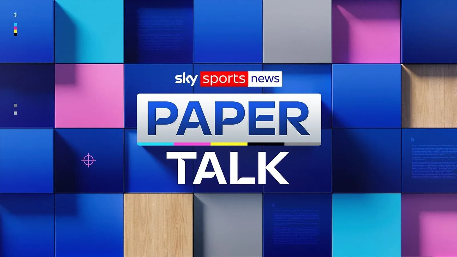 Sky Sports News Paper Talk logo on colored background Sky Sports News Paper Talk logo on colored background
