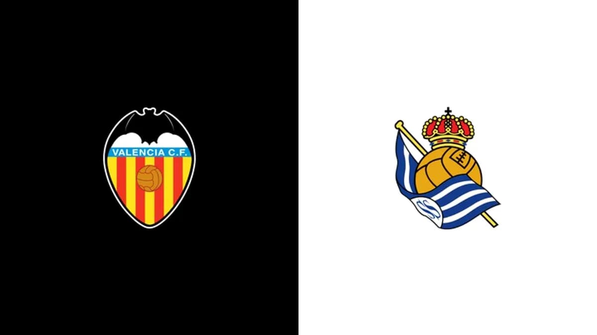 Logotiplar: Valencia C.F. va Real Sociedad Logotiplar: Valencia C.F. va Real Sociedad