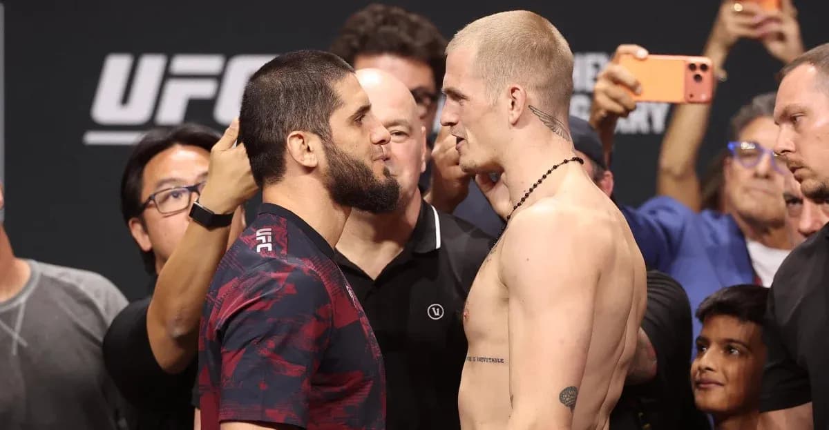 Fighters facing off at UFC weigh-in event Fighters facing off at UFC weigh-in event
