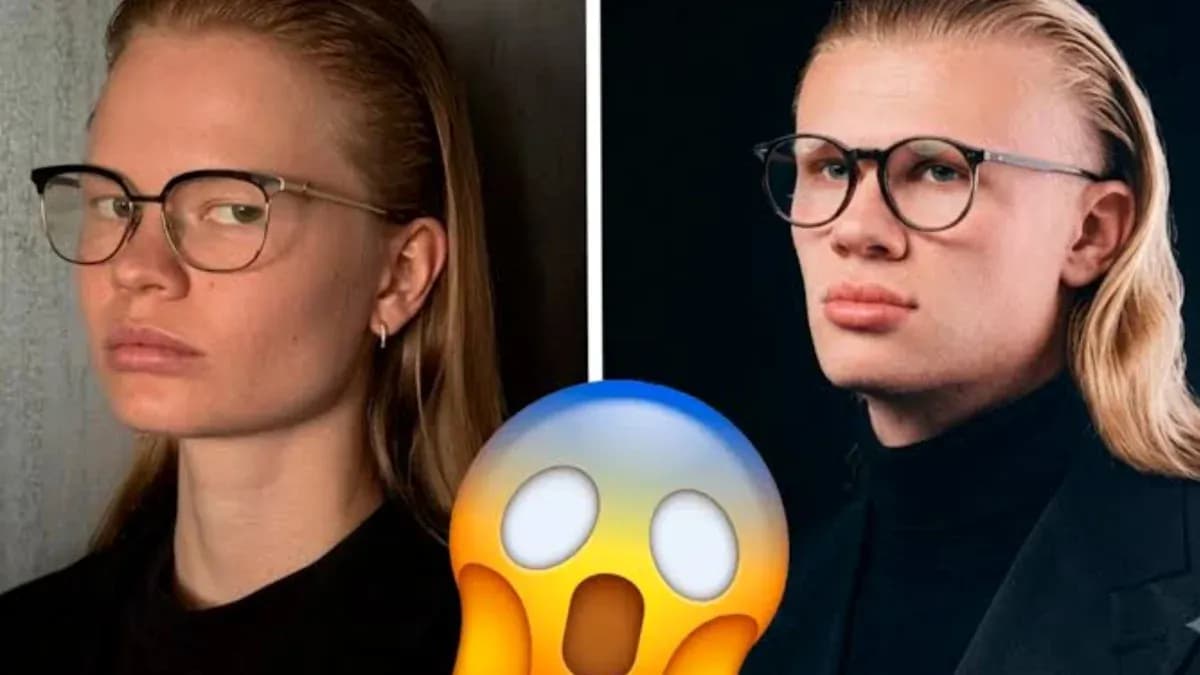 Two people wearing glasses posing for portraits Two people wearing glasses posing for portraits